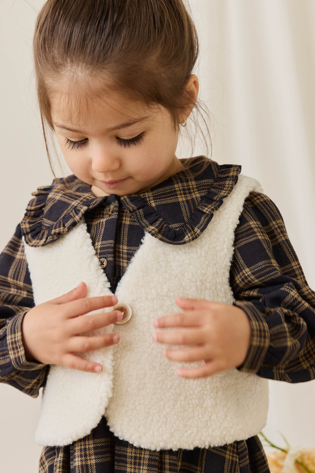 Petal Vest - Natural Childrens Vest from Jamie Kay NZ