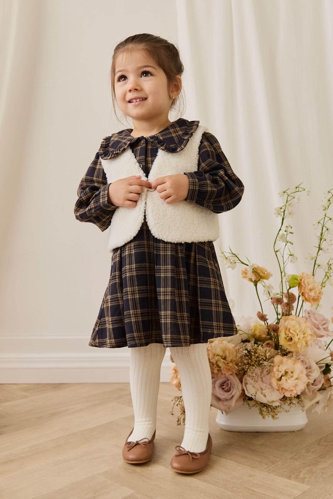 Petal Vest - Natural Childrens Vest from Jamie Kay NZ