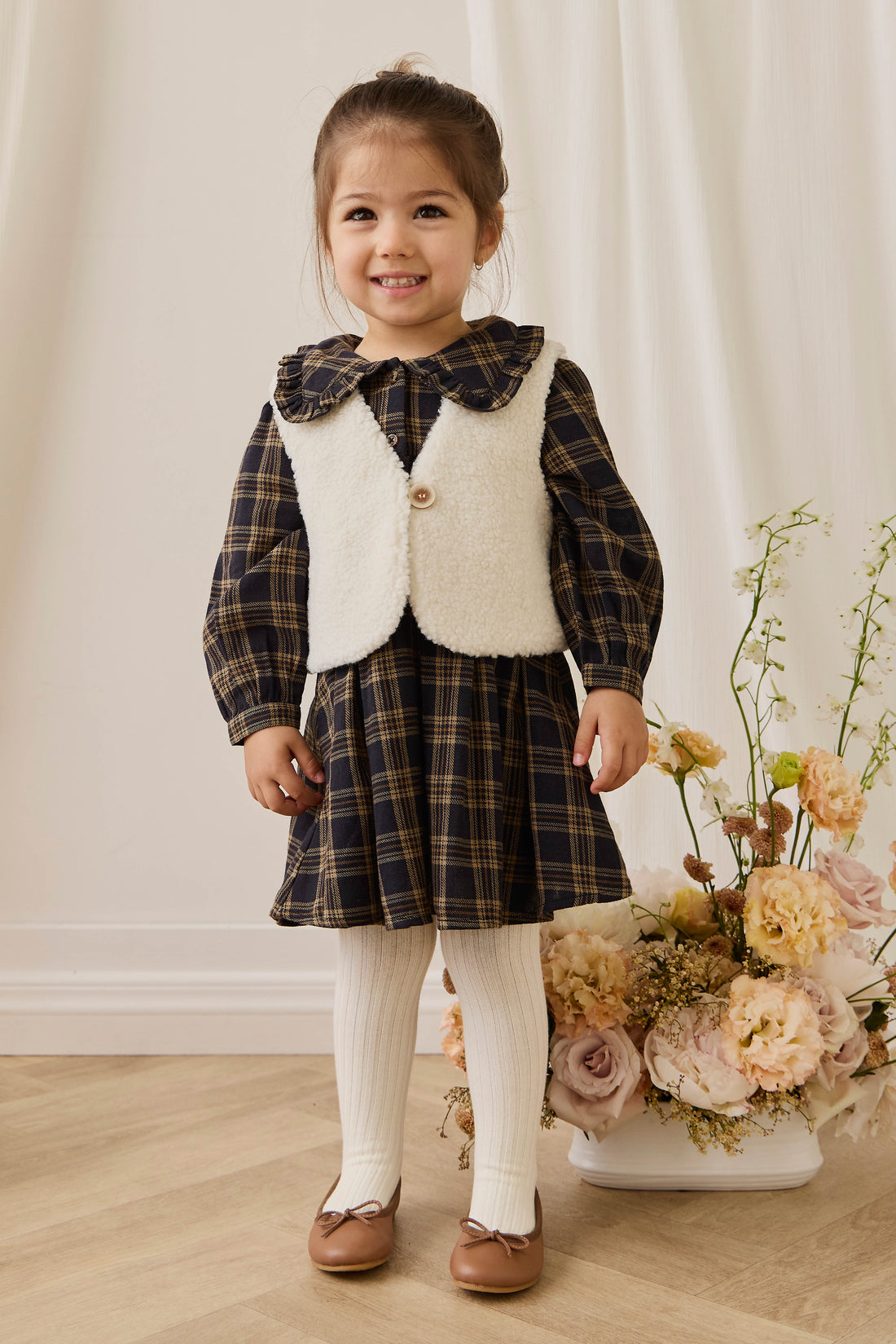 Petal Vest - Natural Childrens Vest from Jamie Kay NZ