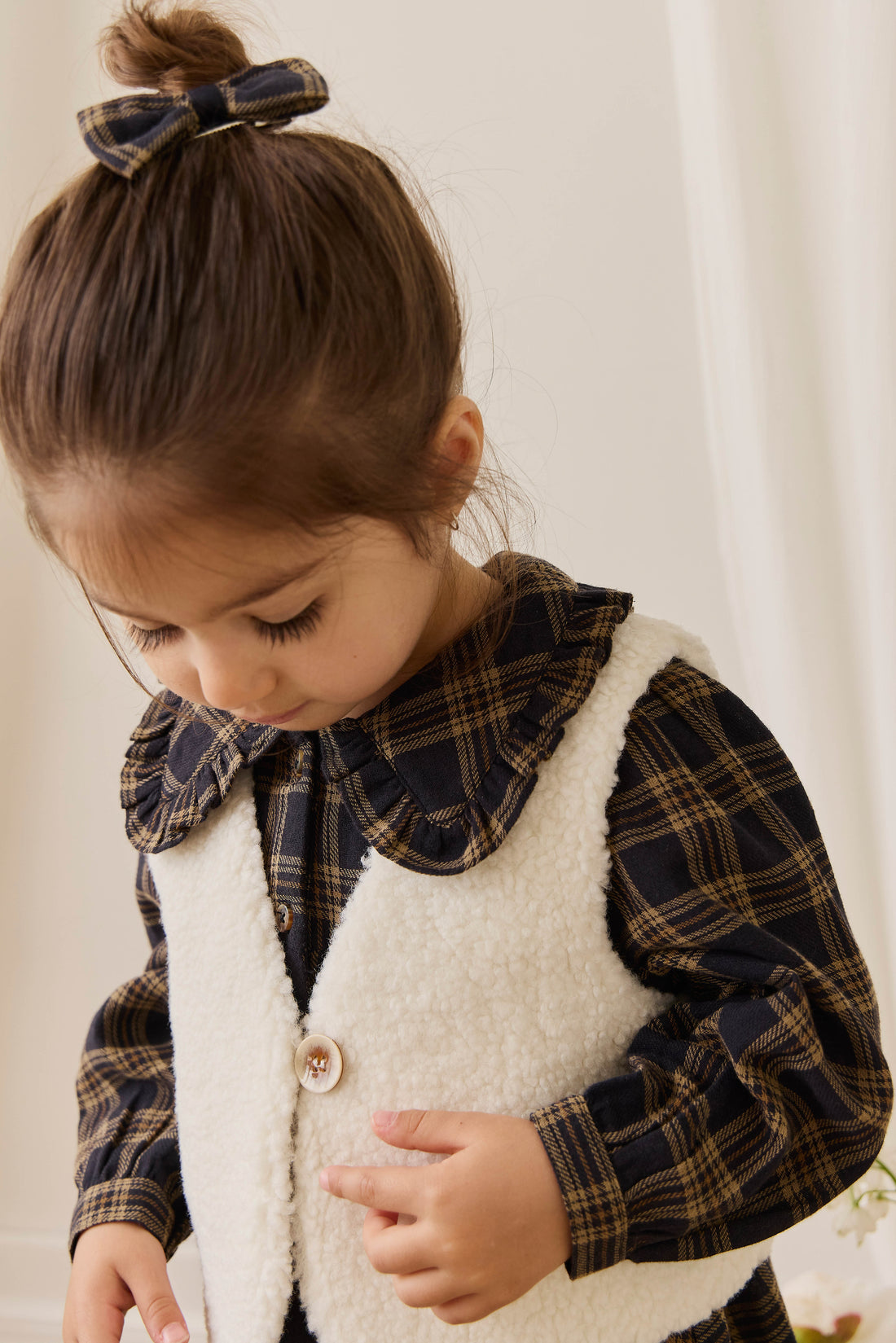 Petal Vest - Natural Childrens Vest from Jamie Kay NZ