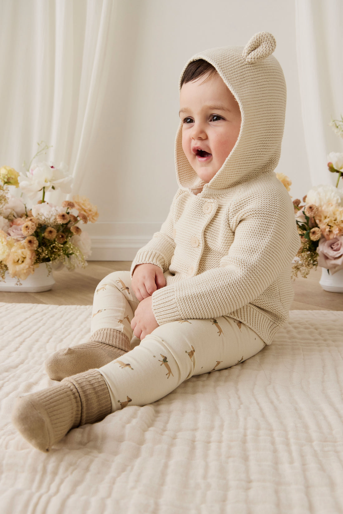 Organic Cotton Everyday Legging - Play Ball Cassava Childrens Legging from Jamie Kay NZ