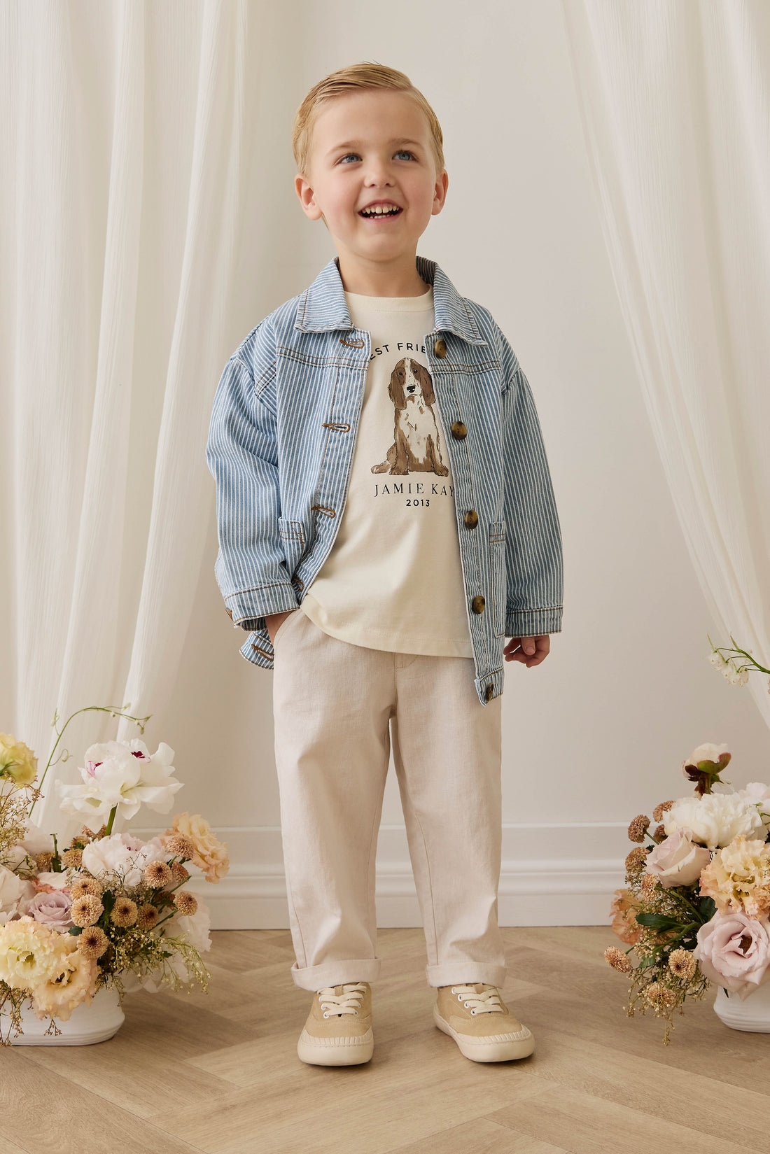 Axel Jacket - Holiday Stripe Childrens Jacket from Jamie Kay NZ