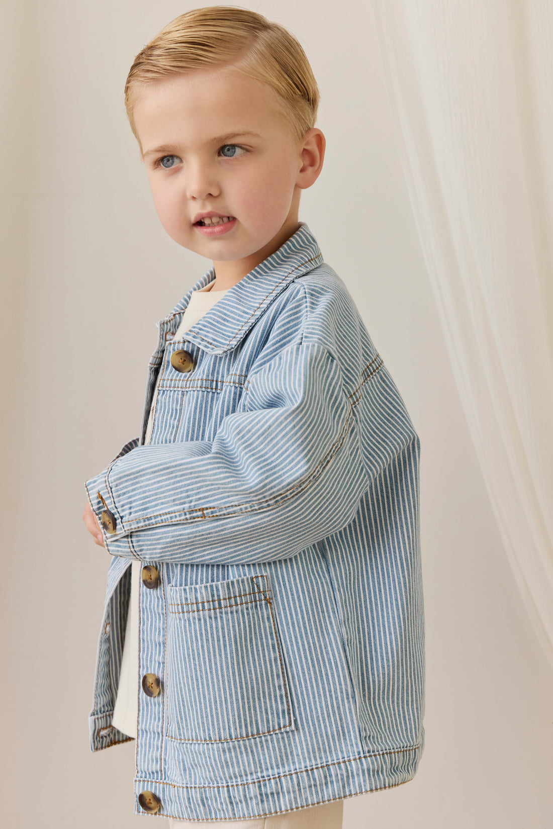 Axel Jacket - Holiday Stripe Childrens Jacket from Jamie Kay NZ