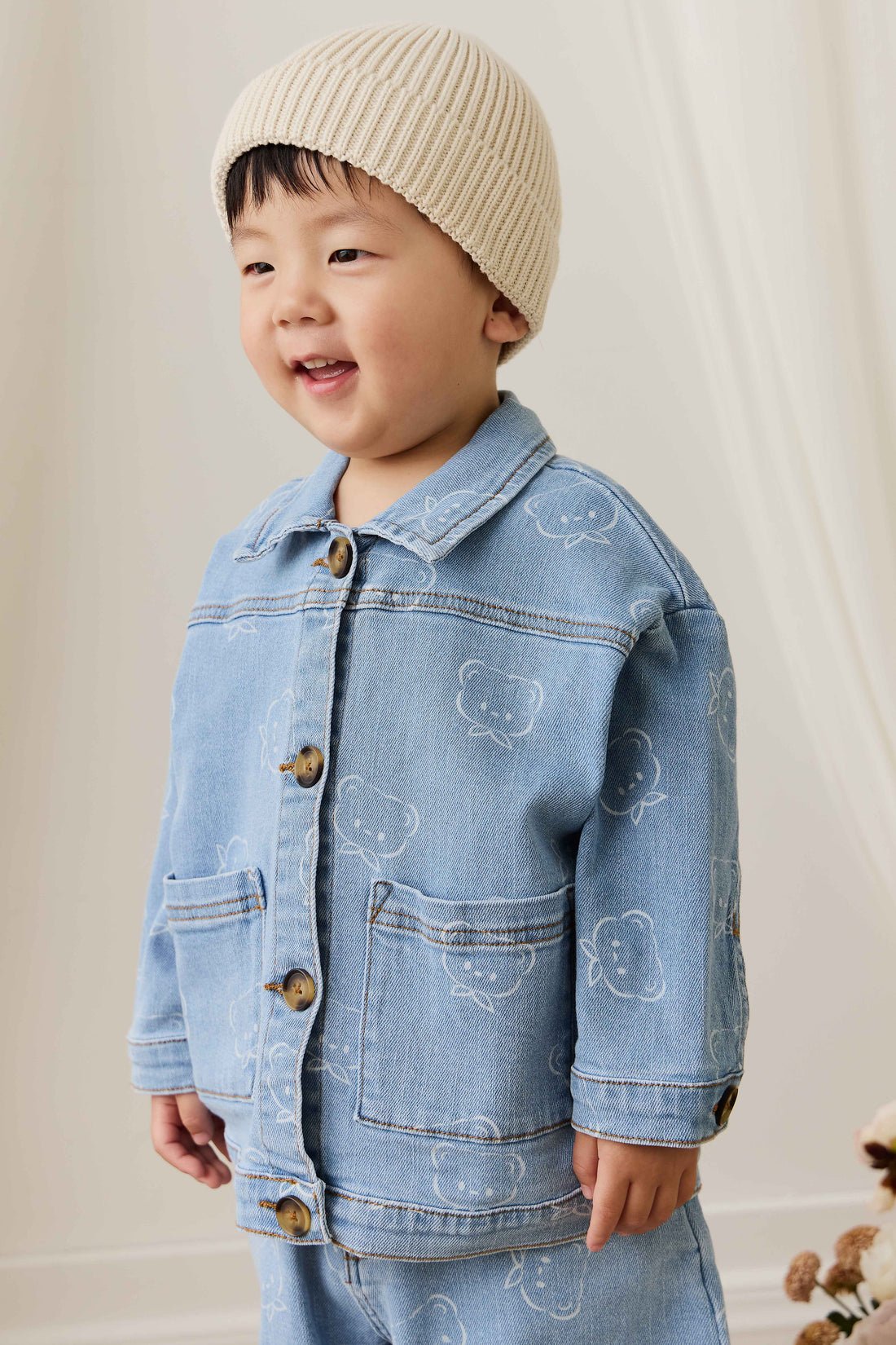 Axel Jacket - Bowie Bear Denim Childrens Jacket from Jamie Kay NZ