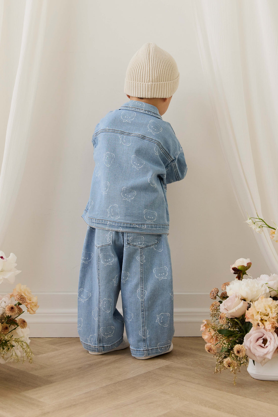 Abel Pant - Bowie Bear Denim Childrens Pant from Jamie Kay NZ