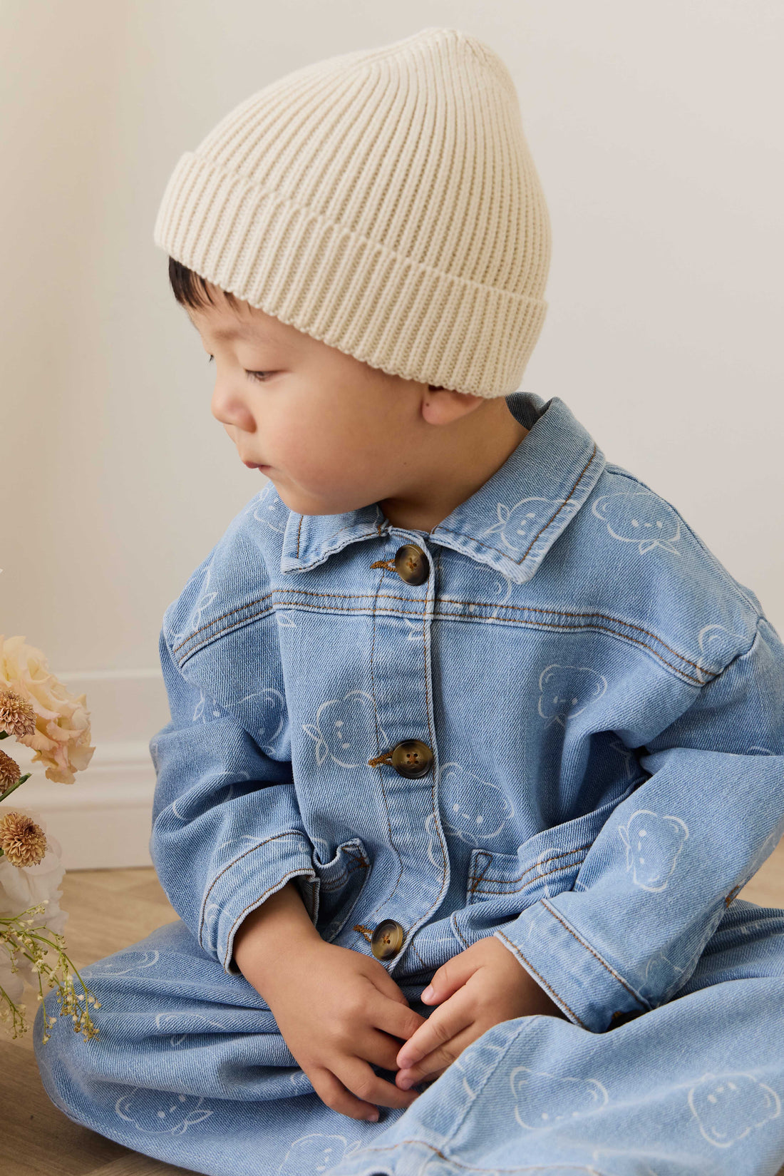 Axel Jacket - Bowie Bear Denim Childrens Jacket from Jamie Kay NZ