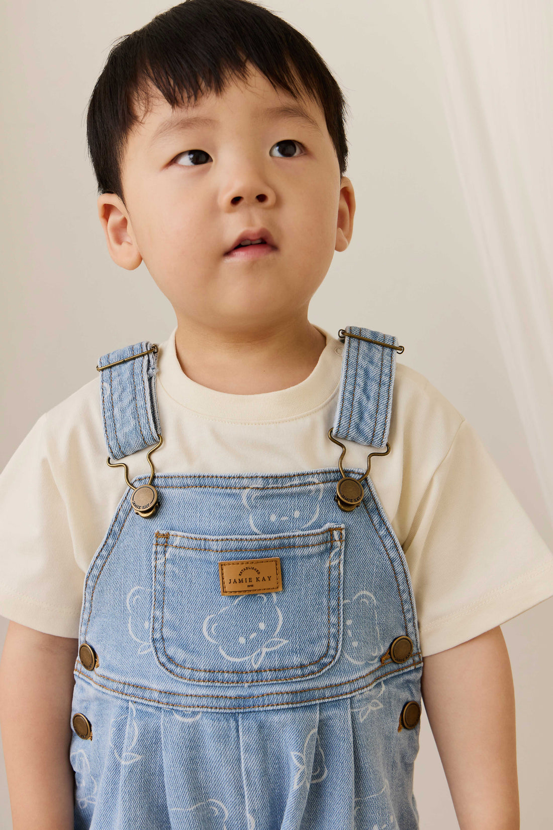 Blair Overall - Bowie Bear Denim Childrens Overall from Jamie Kay NZ