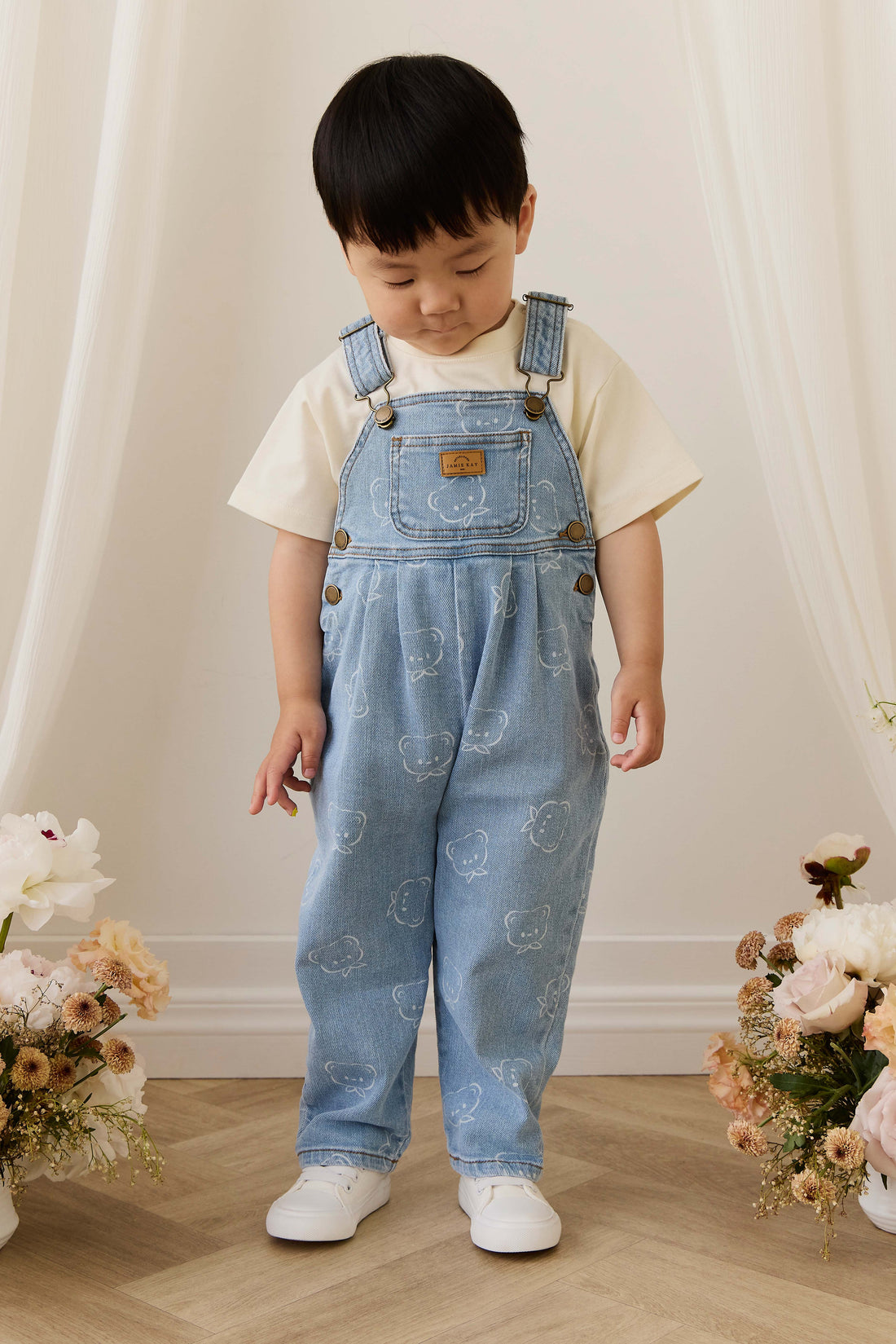 Blair Overall - Bowie Bear Denim Childrens Overall from Jamie Kay NZ