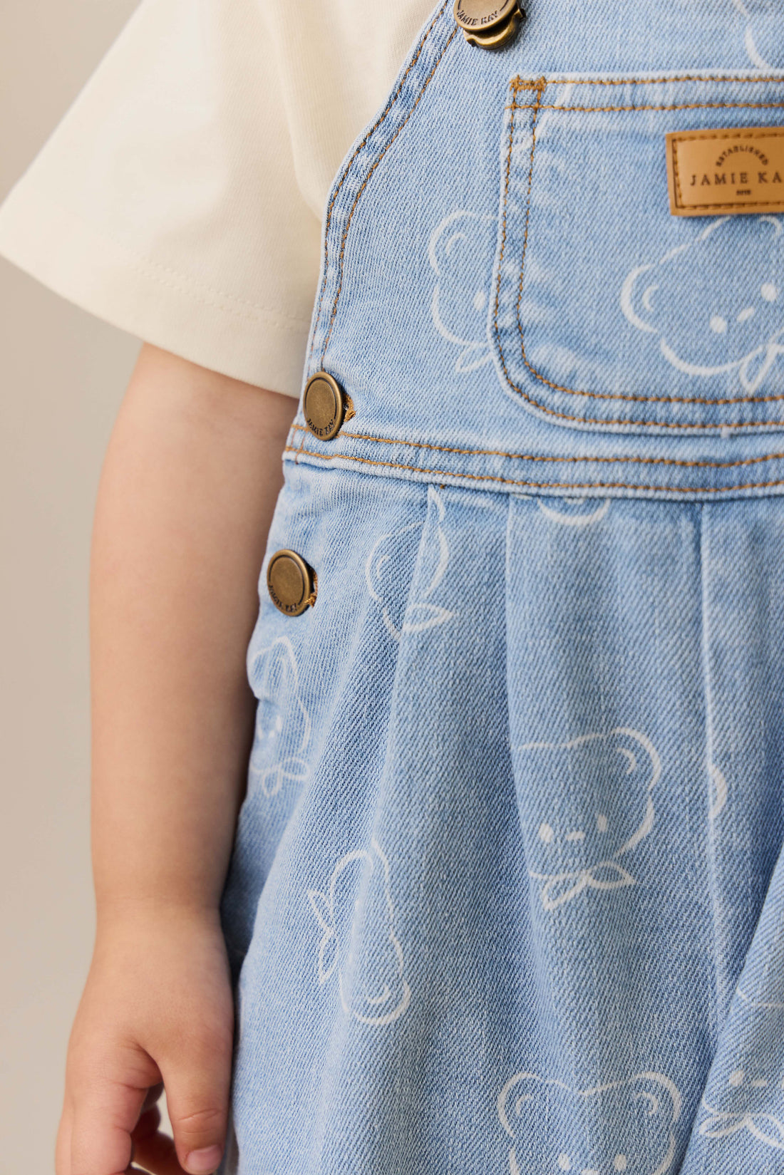 Blair Overall - Bowie Bear Denim Childrens Overall from Jamie Kay NZ