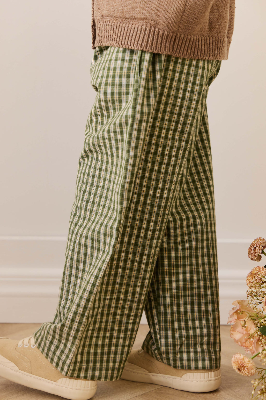 Organic Cotton Kenji Pant - Ravine Check Childrens Pant from Jamie Kay NZ