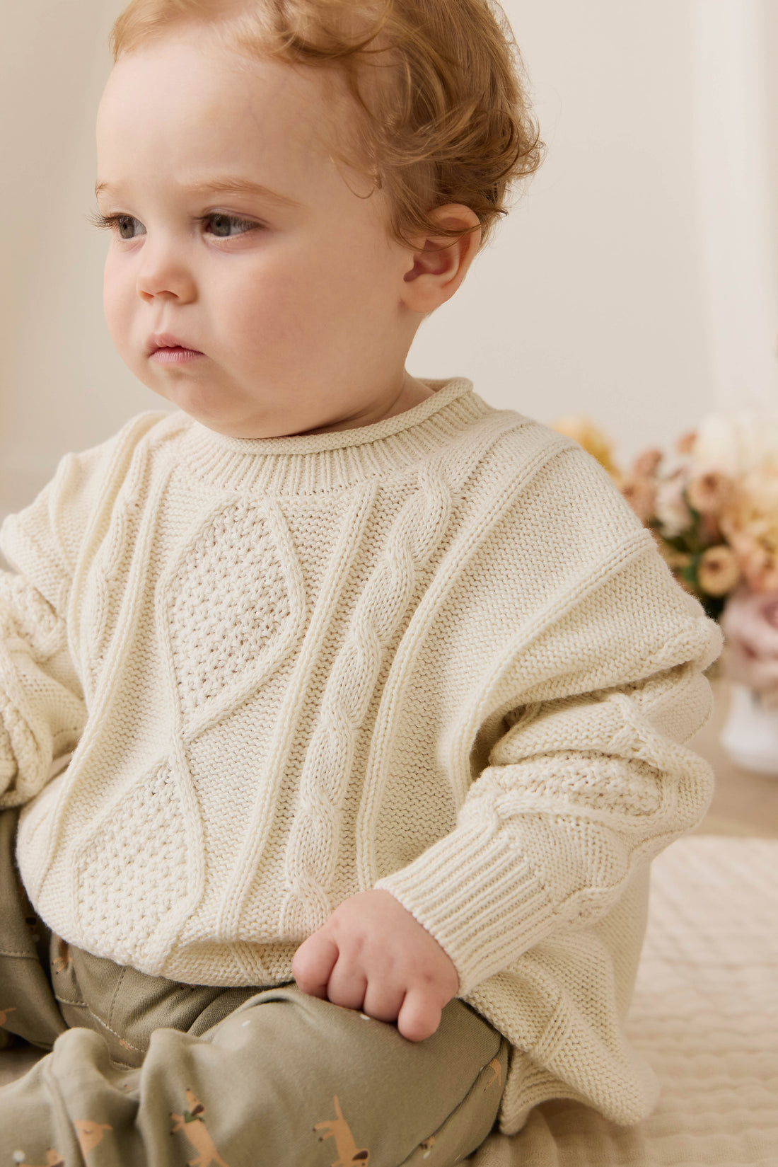 Sloan Jumper - Cloud Childrens Jumper from Jamie Kay NZ