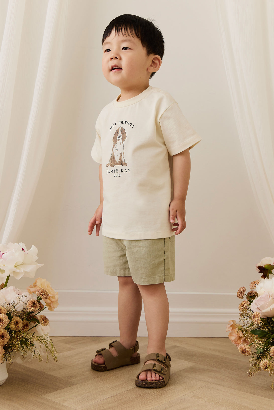 Ali Linen/Cotton Short - Lichen Childrens Short from Jamie Kay NZ