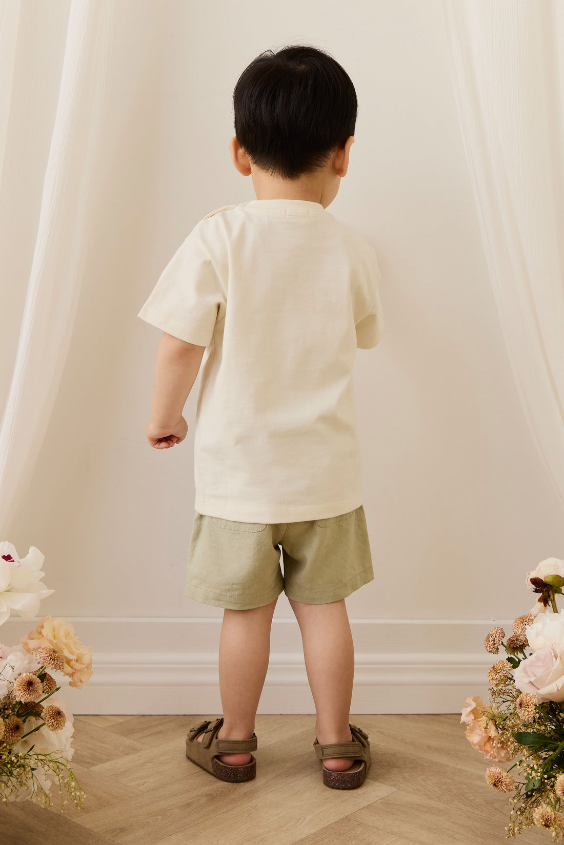 Ali Linen/Cotton Short - Lichen Childrens Short from Jamie Kay NZ
