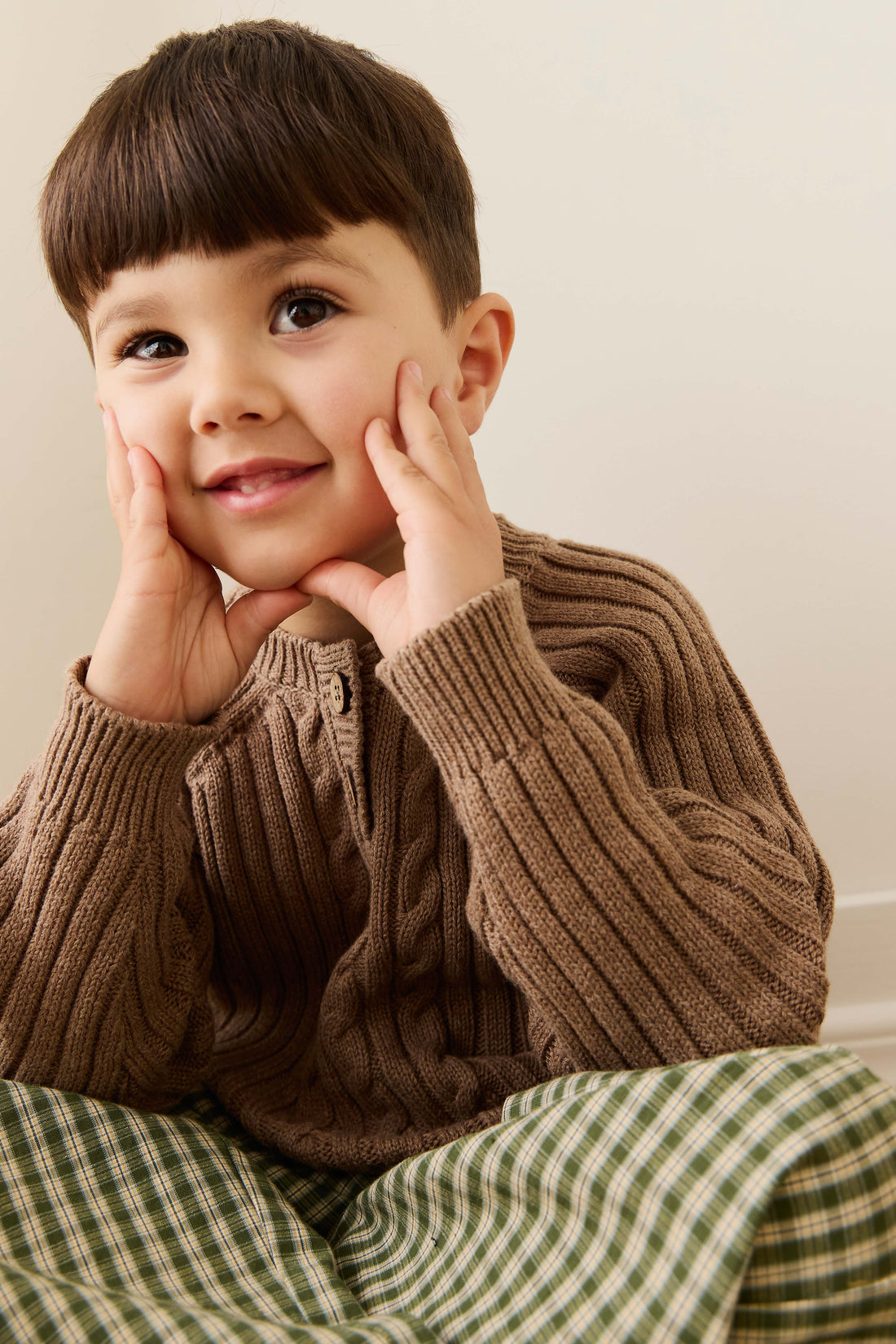 Organic Cotton Kenji Pant - Ravine Check Childrens Pant from Jamie Kay NZ