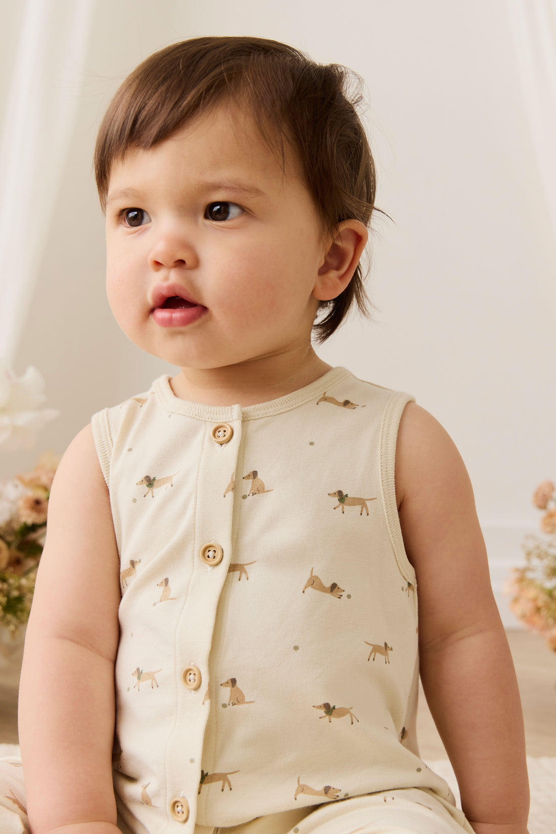 Organic Cotton Rupert Onepiece - Play Ball Cassava Childrens Onepiece from Jamie Kay NZ