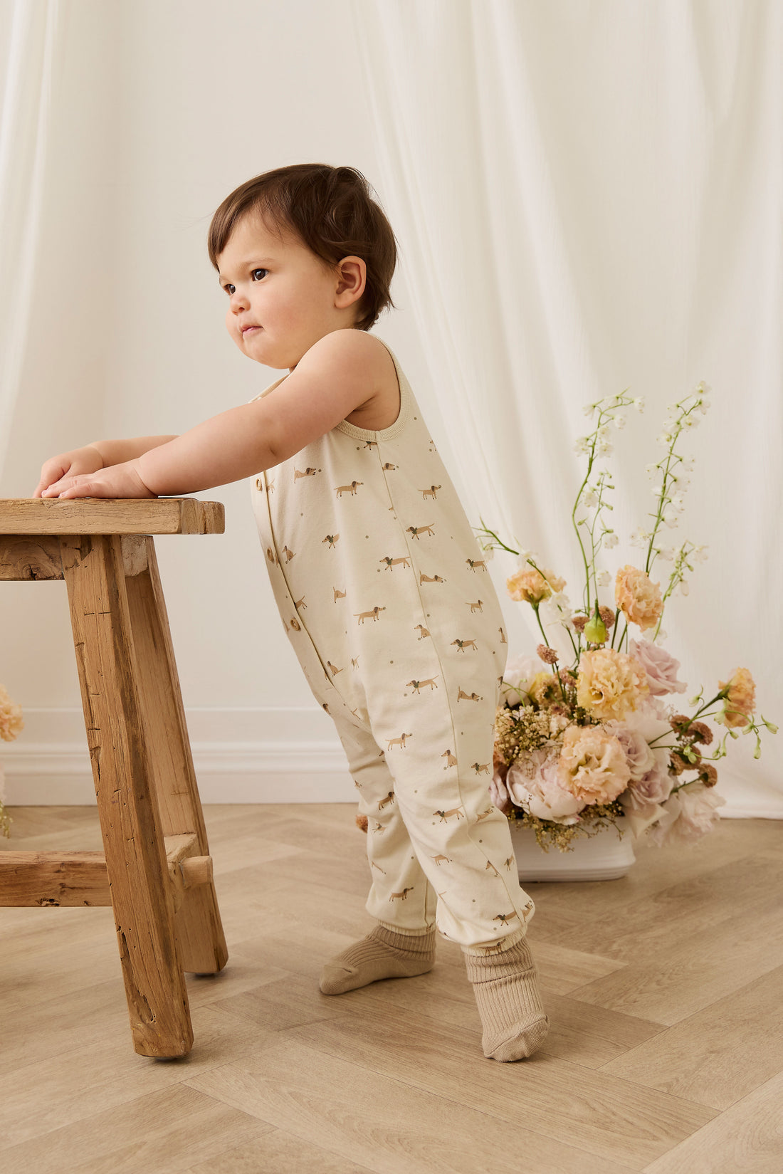 Organic Cotton Rupert Onepiece - Play Ball Cassava Childrens Onepiece from Jamie Kay NZ