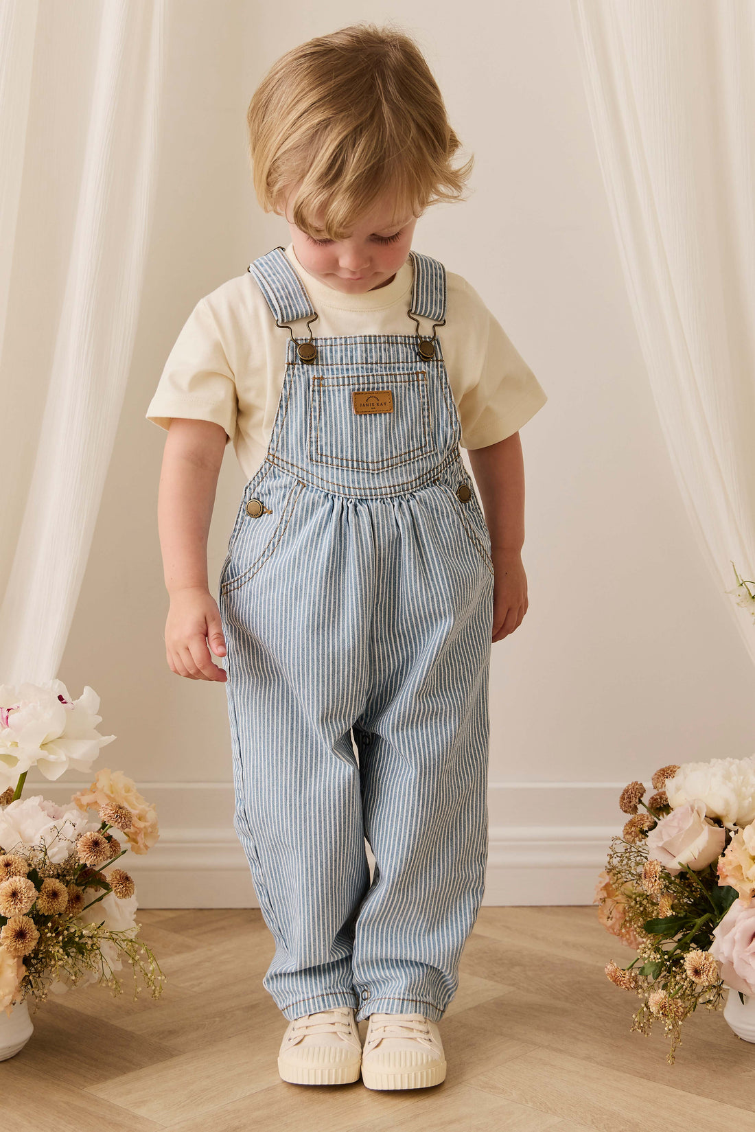 Cecil Overall - Holiday Stripe Childrens Overall from Jamie Kay NZ