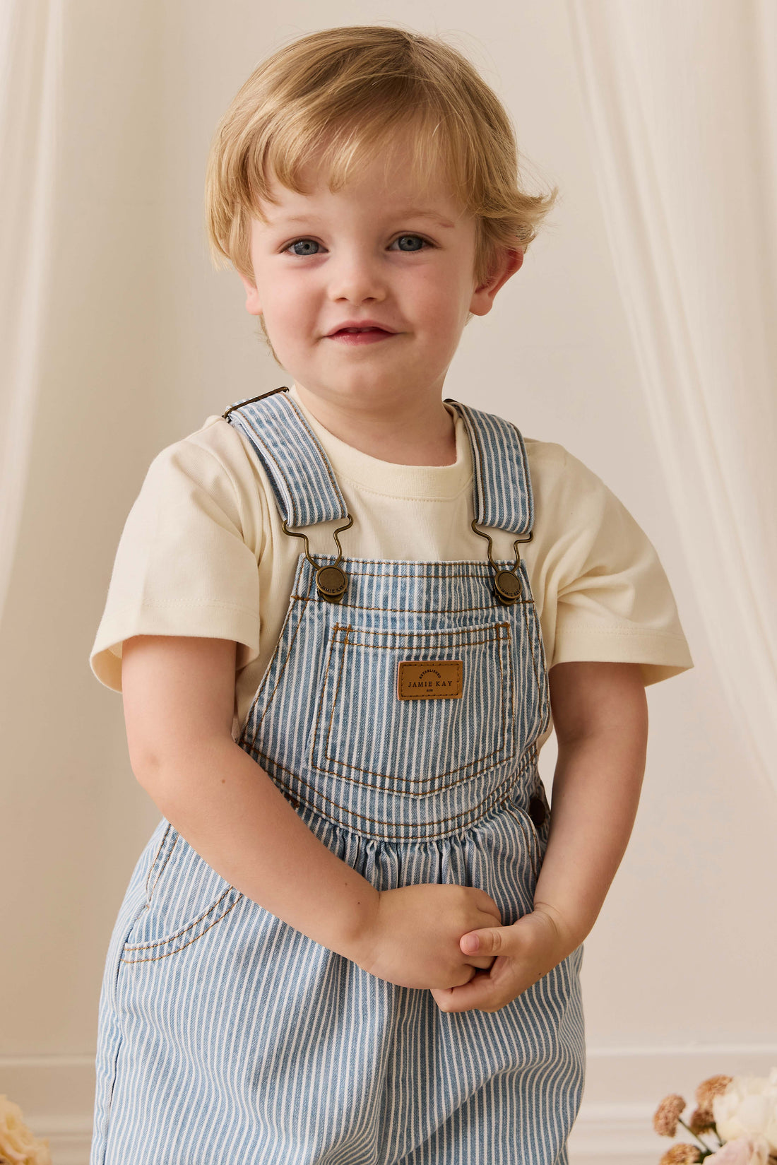 Cecil Overall - Holiday Stripe Childrens Overall from Jamie Kay NZ