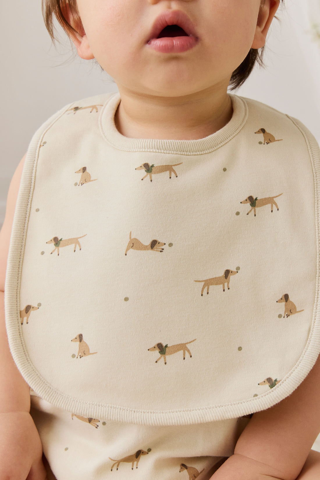 Organic Cotton Bib - Play Ball Cassava Childrens Bib from Jamie Kay NZ