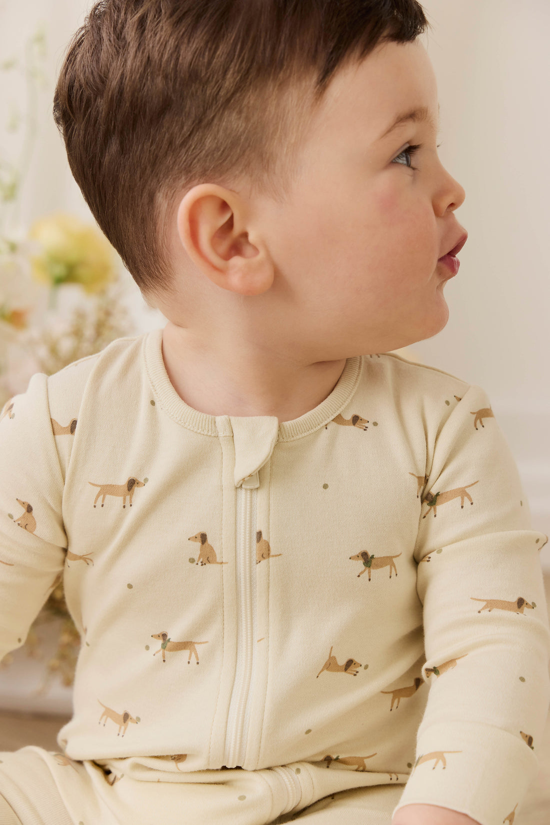 Organic Cotton Reese Zip Onepiece - Play Ball Cassava Childrens Onepiece from Jamie Kay NZ