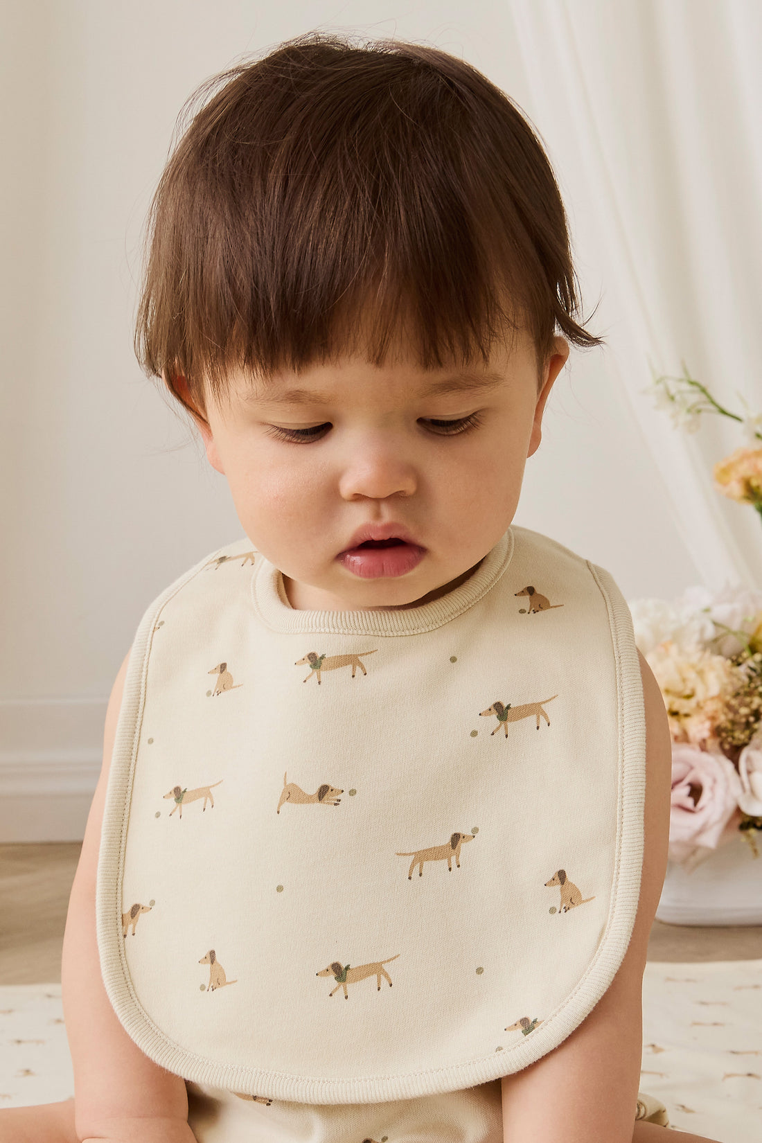 Organic Cotton Bib - Play Ball Cassava Childrens Bib from Jamie Kay NZ
