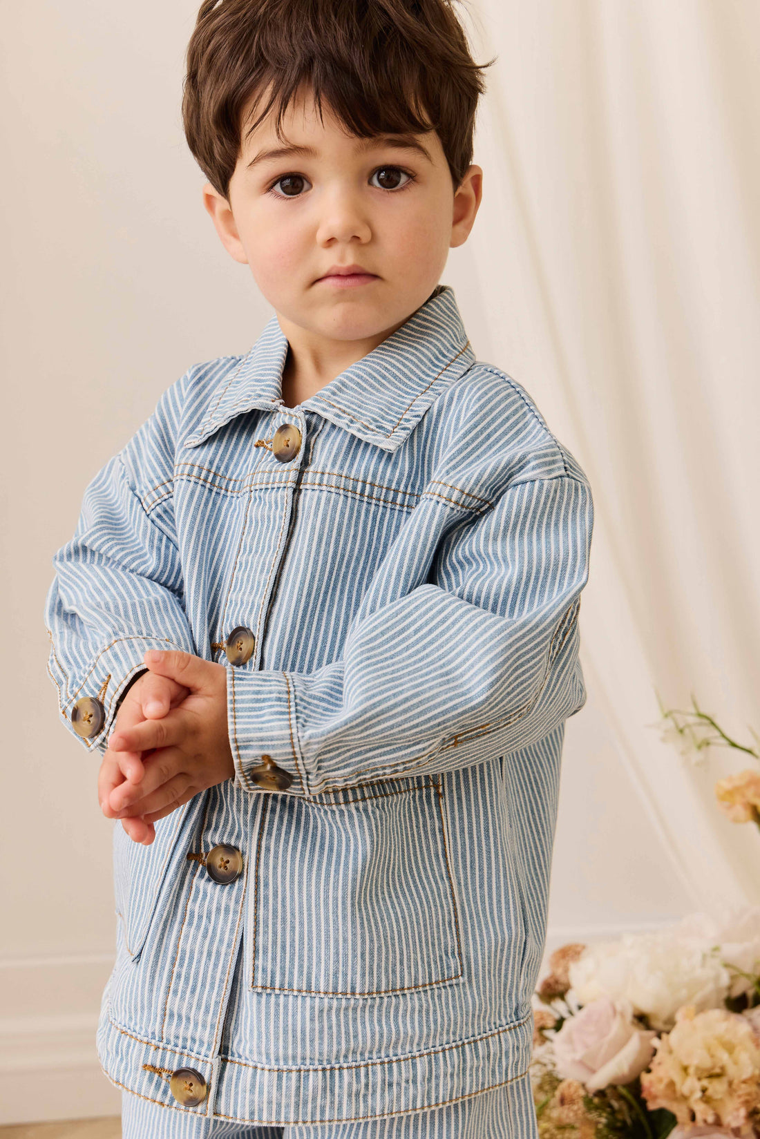 Axel Jacket - Holiday Stripe Childrens Jacket from Jamie Kay NZ