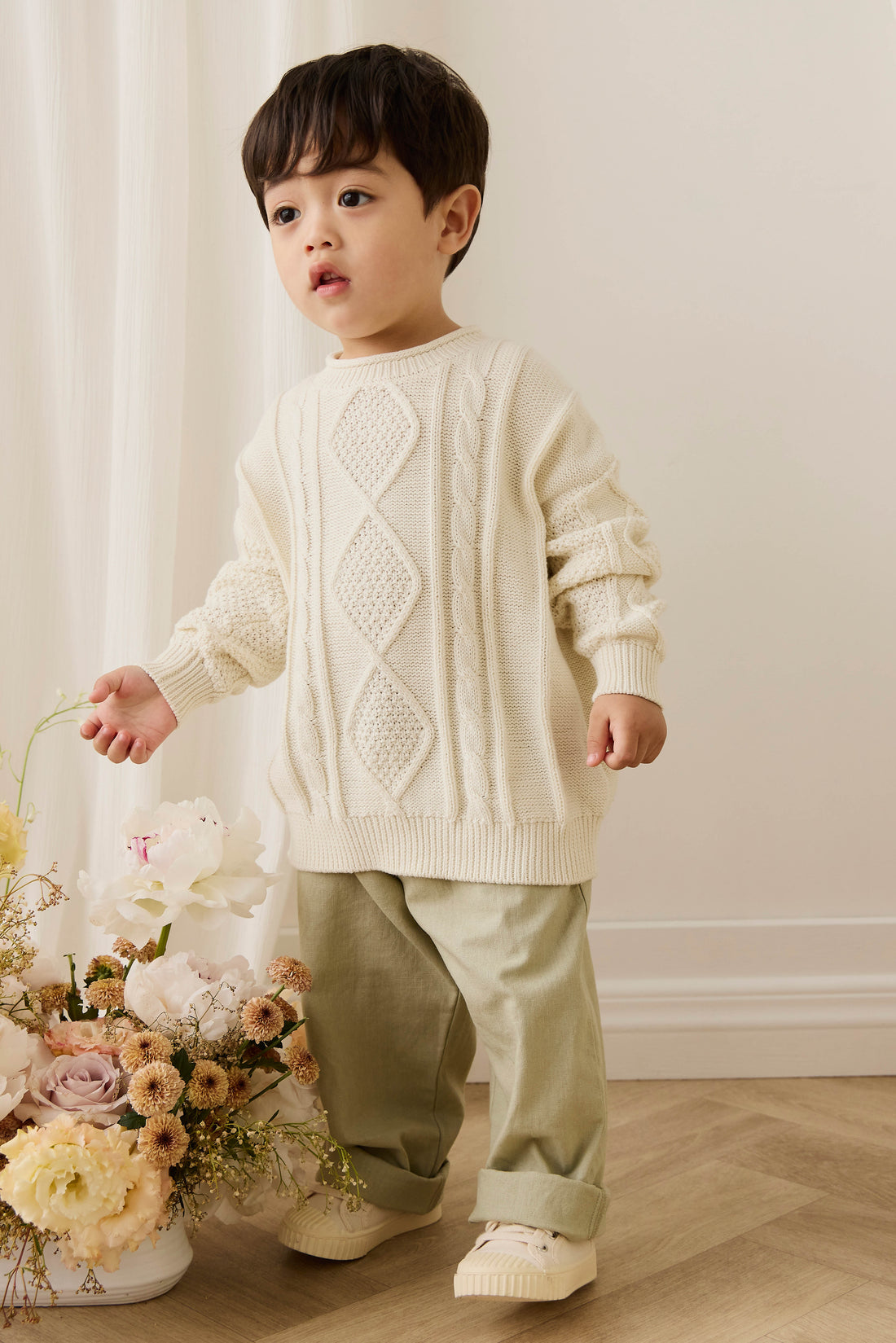 Sloan Jumper - Cloud Childrens Jumper from Jamie Kay NZ