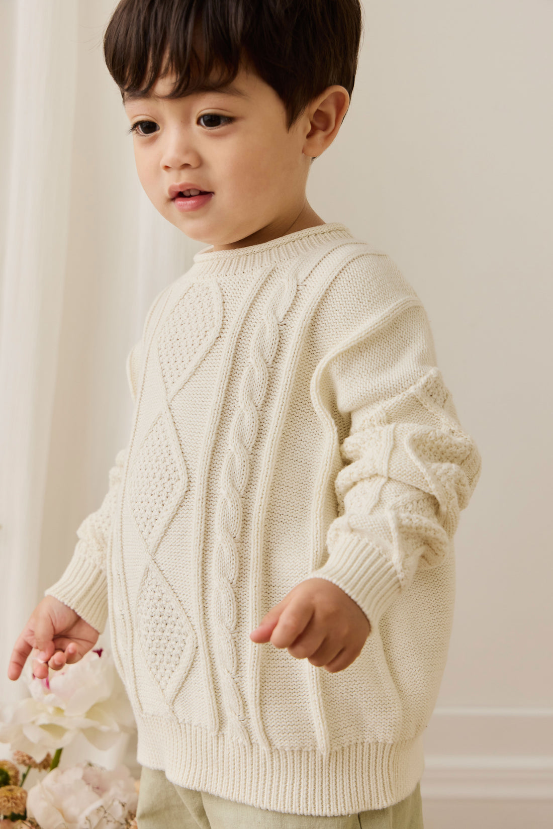 Sloan Jumper - Cloud Childrens Jumper from Jamie Kay NZ