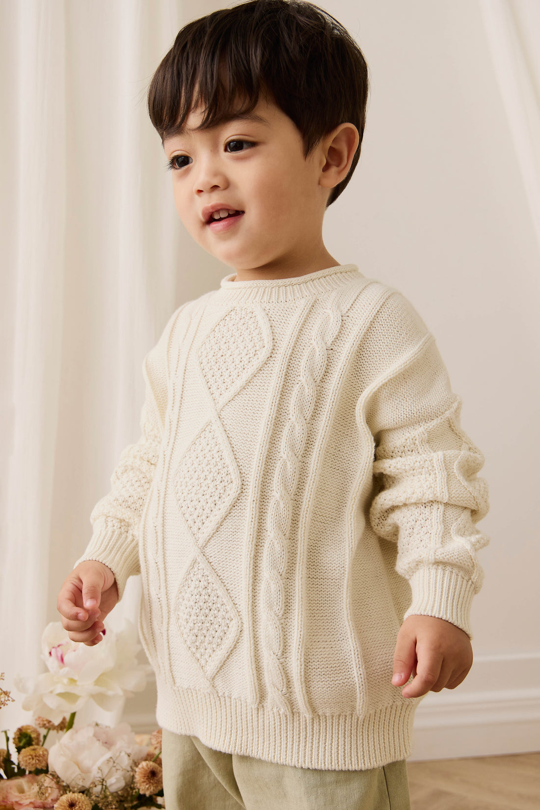Sloan Jumper - Cloud Childrens Jumper from Jamie Kay NZ