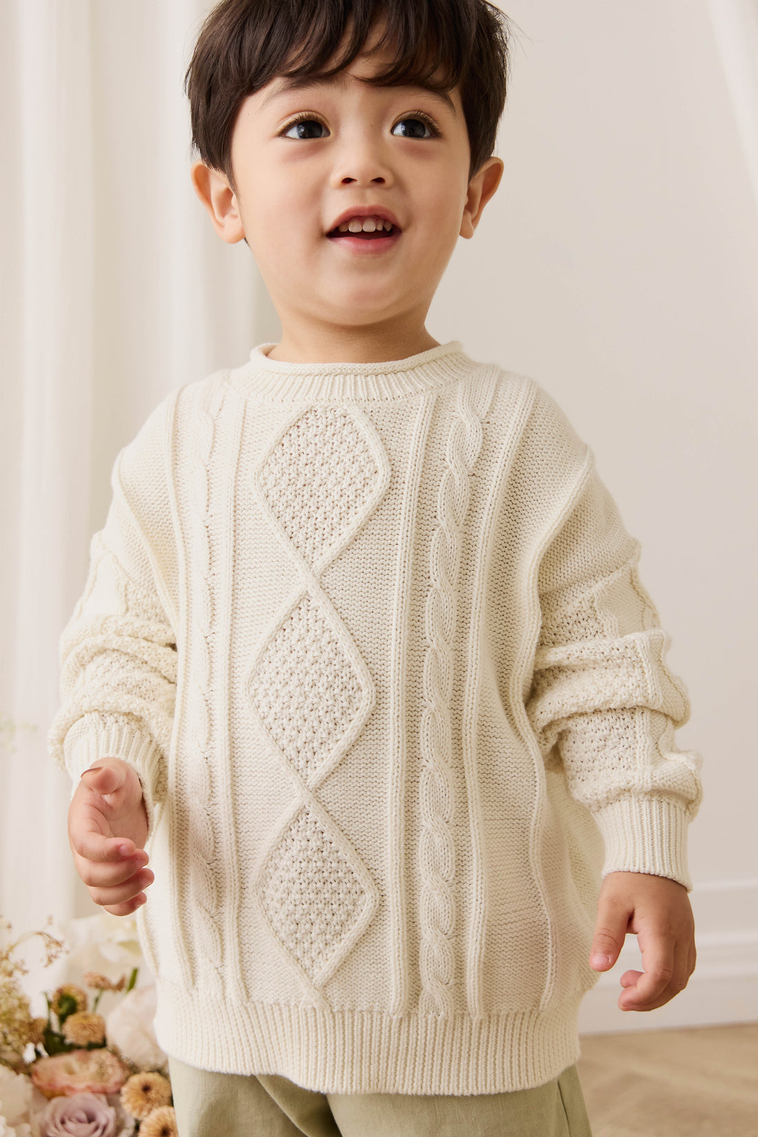 Sloan Jumper - Cloud Childrens Jumper from Jamie Kay NZ