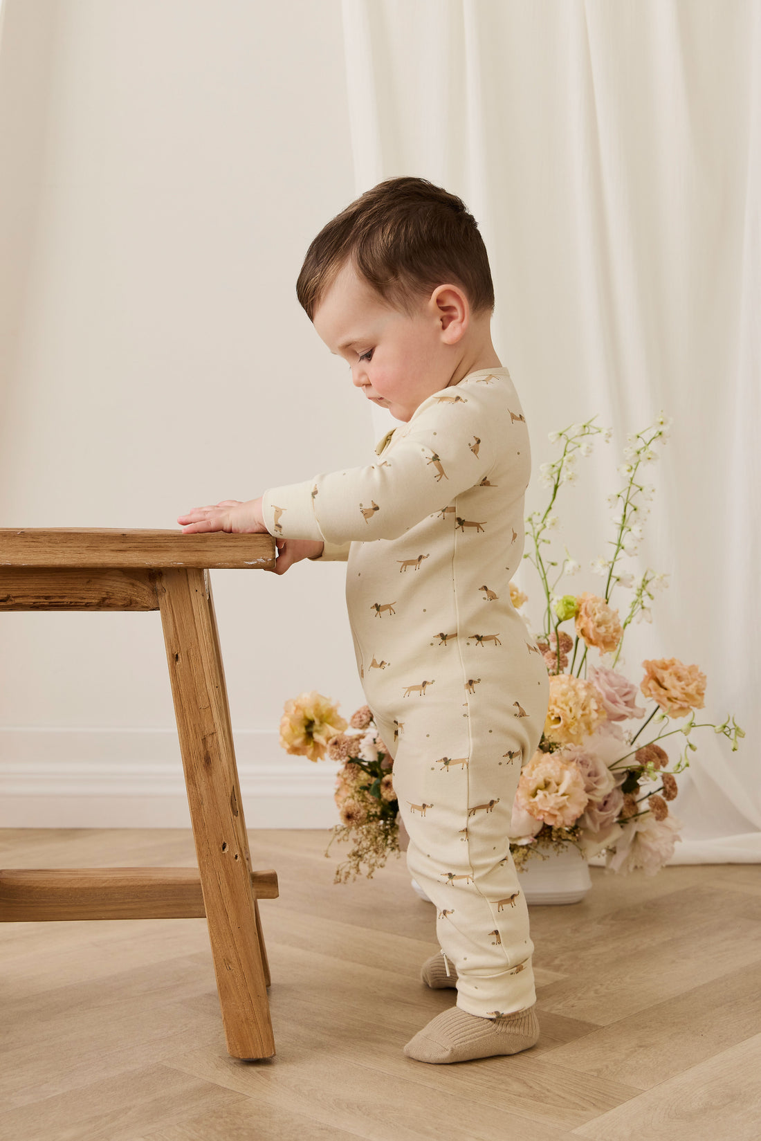 Organic Cotton Reese Zip Onepiece - Play Ball Cassava Childrens Onepiece from Jamie Kay NZ