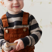 Charles Knitted Jumper - Ink Stripe Childrens Knitwear from Jamie Kay NZ