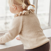 Sophie Knitted Jumper - Almond Childrens Knitwear from Jamie Kay NZ