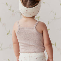 Organic Cotton Modal Singlet Bodysuit - Powder Pink Marle Childrens Bodysuit from Jamie Kay NZ