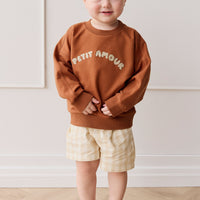 Organic Cotton Georgie Sweatshirt - Mon Petite Amour Ginger Childrens Top from Jamie Kay NZ