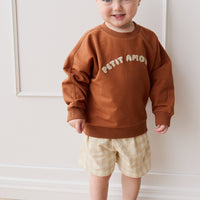 Organic Cotton Georgie Sweatshirt - Mon Petite Amour Ginger Childrens Top from Jamie Kay NZ