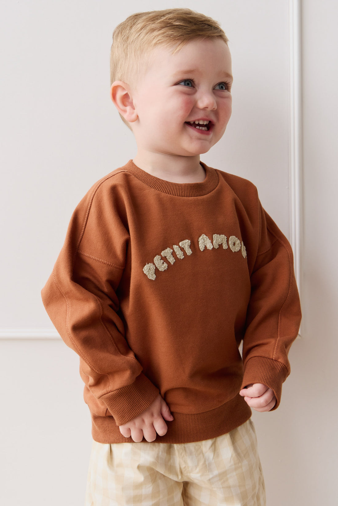 Organic Cotton Georgie Sweatshirt - Mon Petite Amour Ginger Childrens Top from Jamie Kay NZ