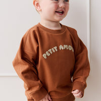 Organic Cotton Georgie Sweatshirt - Mon Petite Amour Ginger Childrens Top from Jamie Kay NZ