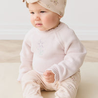 Organic Cotton Everyday Legging - Goldie Bouquet Pink Tint Childrens Legging from Jamie Kay NZ