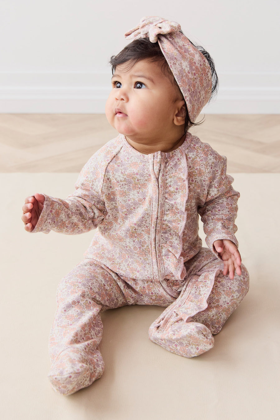 Organic Cotton Melanie Onepiece - Chloe Mauve Childrens Onepiece from Jamie Kay NZ