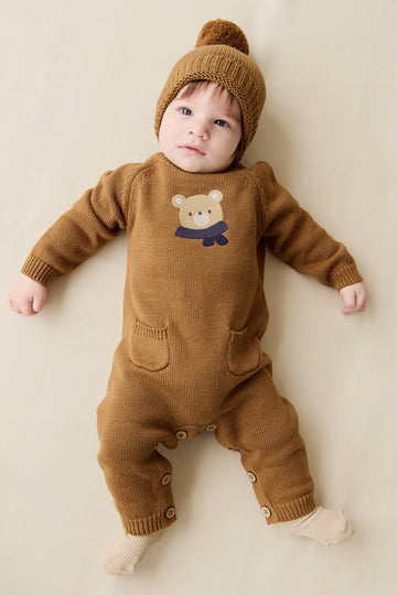 Theo Onepiece - Cosy Bobbie Autumn Bronze Childrens Onepiece from Jamie Kay NZ