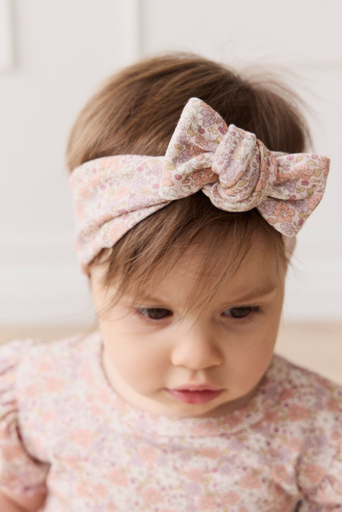 Organic Cotton Headband - Chloe Mauve Childrens Headband from Jamie Kay NZ