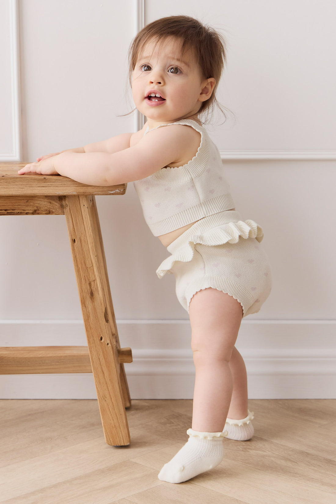 Celine Bloomer - Whisper White Little Love Childrens Bloomer from Jamie Kay NZ