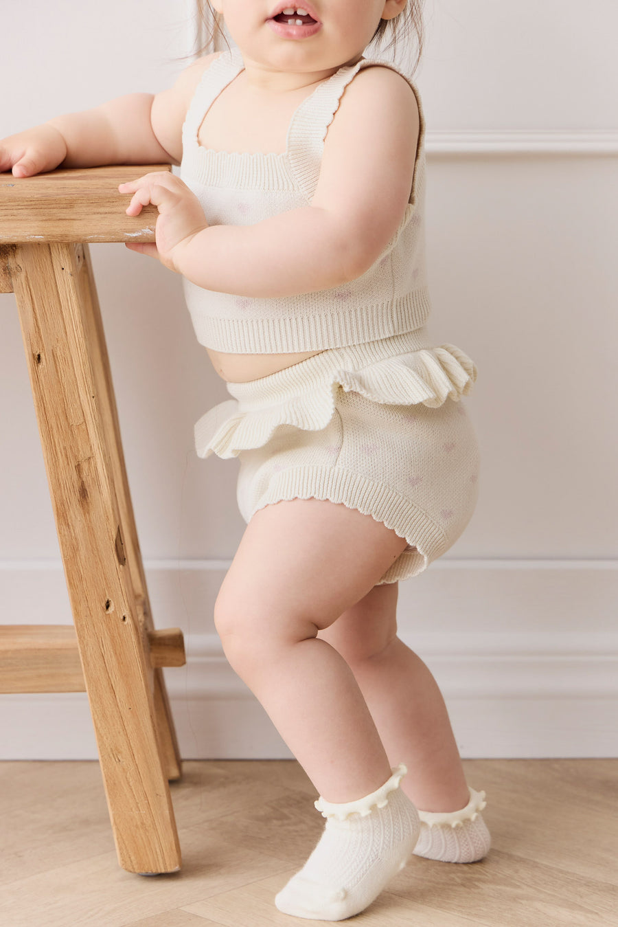 Celine Bloomer - Whisper White Little Love Childrens Bloomer from Jamie Kay NZ