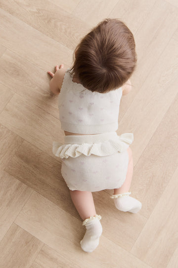 Celine Bloomer - Whisper White Little Love Childrens Bloomer from Jamie Kay NZ