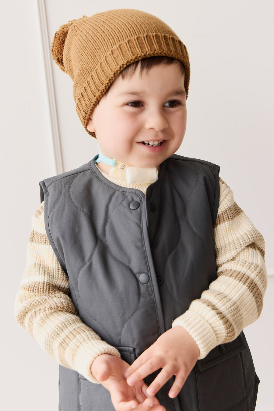 Ethan Hat - Autumn Bronze Childrens Beanie from Jamie Kay NZ