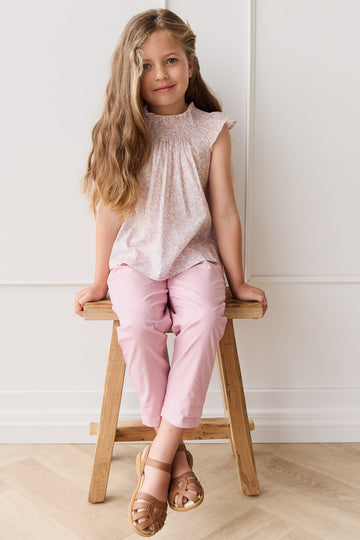 Organic Cotton Tamara Top - Chloe Mauve Childrens Top from Jamie Kay NZ