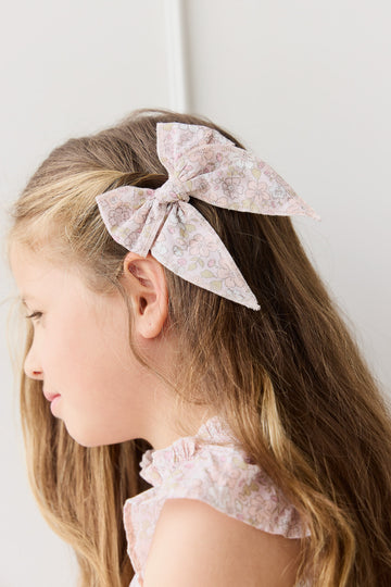 Organic Cotton Voile Bow - Chloe Mauve Childrens Bow from Jamie Kay NZ