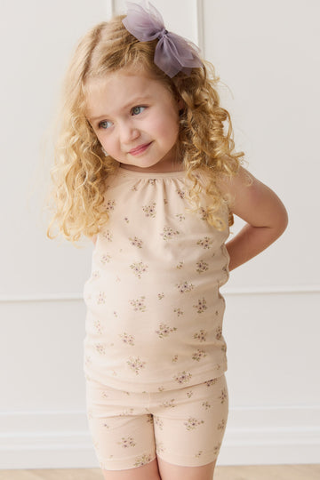 Organic Cotton Casey Top - Goldie Bouquet Pink Tint Childrens Top from Jamie Kay NZ