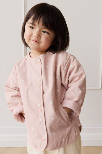 Cassie Jacket - Petite Heart Old Rose Childrens Jacket from Jamie Kay NZ